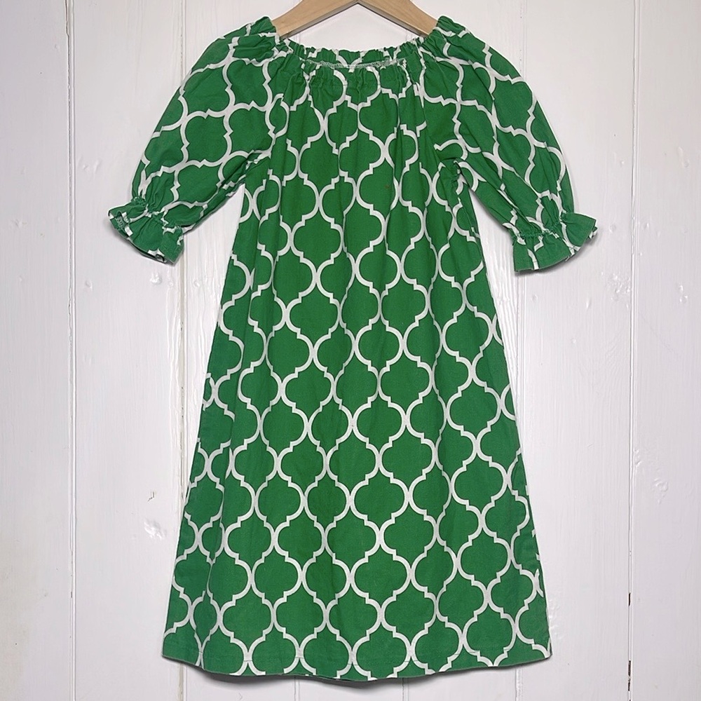 SOUTHERN SISTERS 2 EUC 100% Cotton Trellis Print Dress